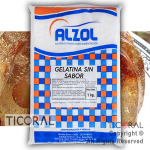 GELATINA SIN SABOR ALZOL X 1KG x 1